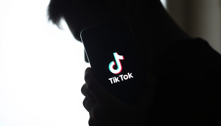 AI Mania in China - Person holds smartphone with TikTok logo, ByteDance logo behind.