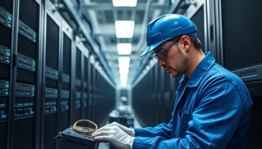 Technician assembling DeepSeek AI-powered all-in-one servers in factory.