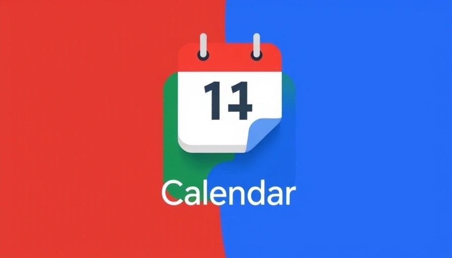 Google Calendar icon with bold colors and sleek design.