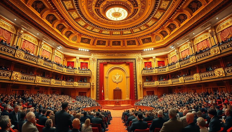 DeepSeek Fuels AI Fever at a grand assembly hall.