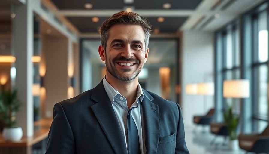 Businessman in modern office symbolizing AI-powered debt collection