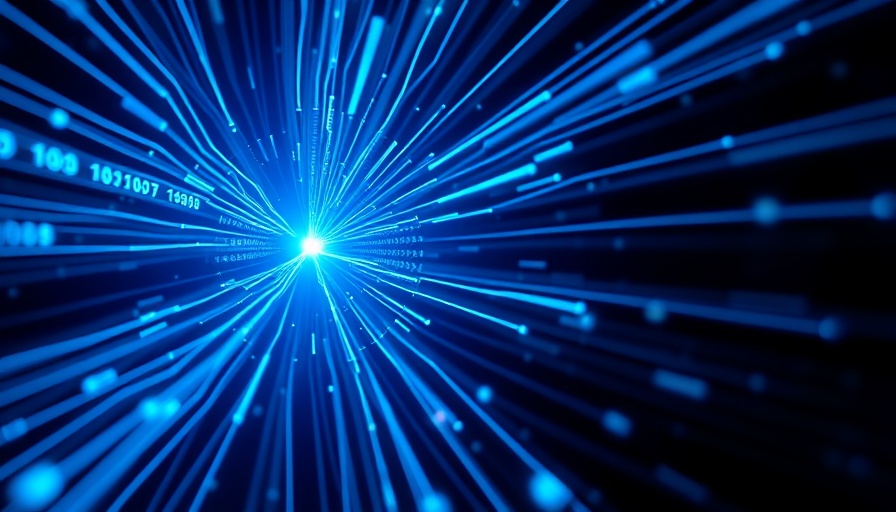 Radiant blue digital lines depicting agentic AI data flow.