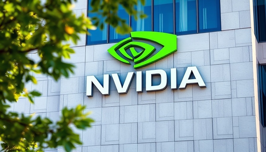 Nvidia building with logo and tree, showcasing corporate architecture.