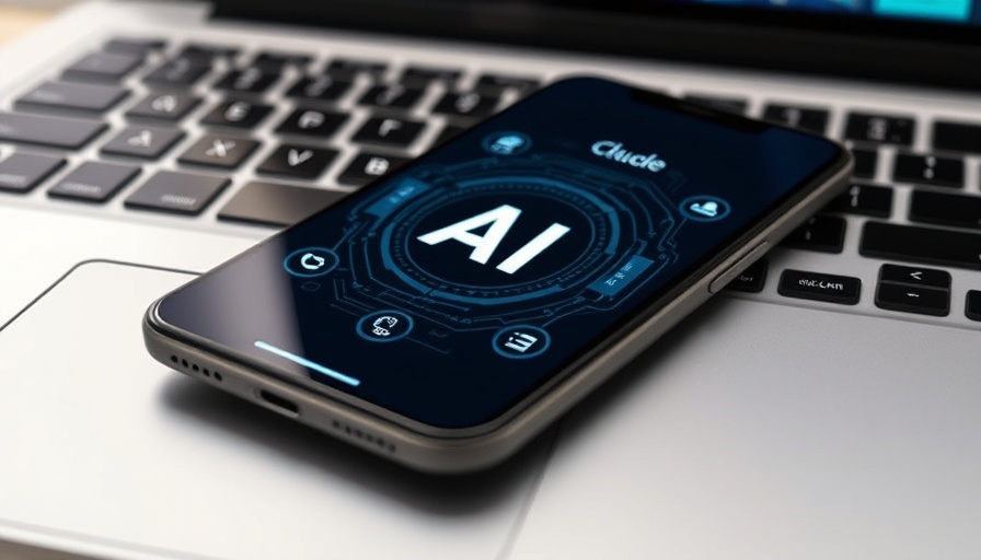 Claude AI interface on smartphone with keyboard.