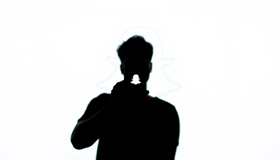 Silhouette holding phone with Snapchat logo, AI Video Lenses Snapchat.