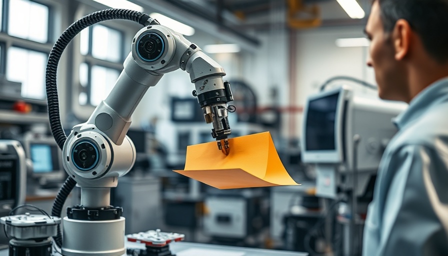 Gemini Robotics AI Model in action with a robotic arm and orange paper.