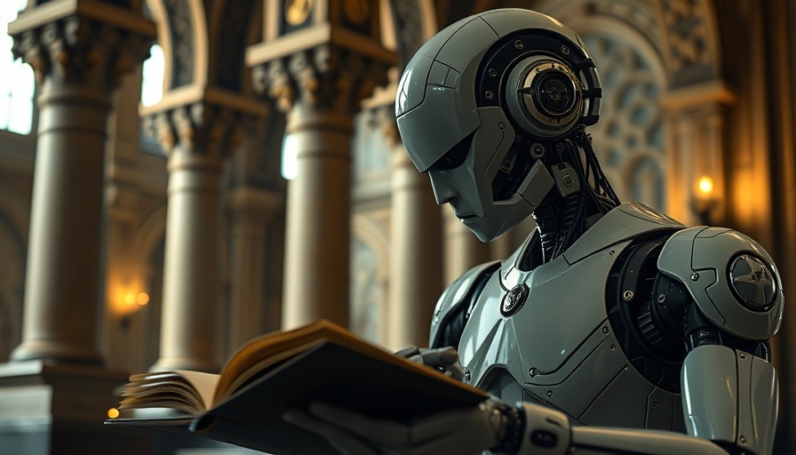 Gemma 3 AI model robot writing in a medieval setting