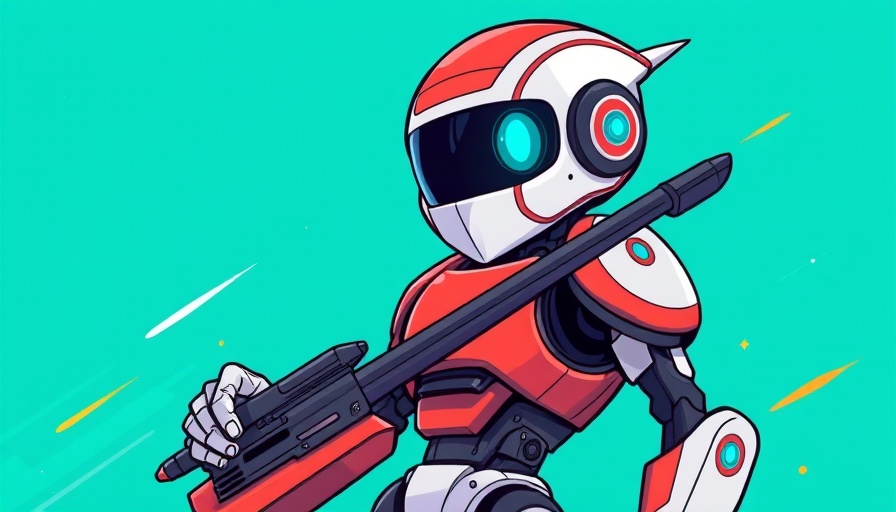AI image generation concept, robot artist painting in vibrant style.