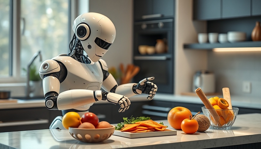 AI models for robotics: humanoid robot preparing lunch in a kitchen.