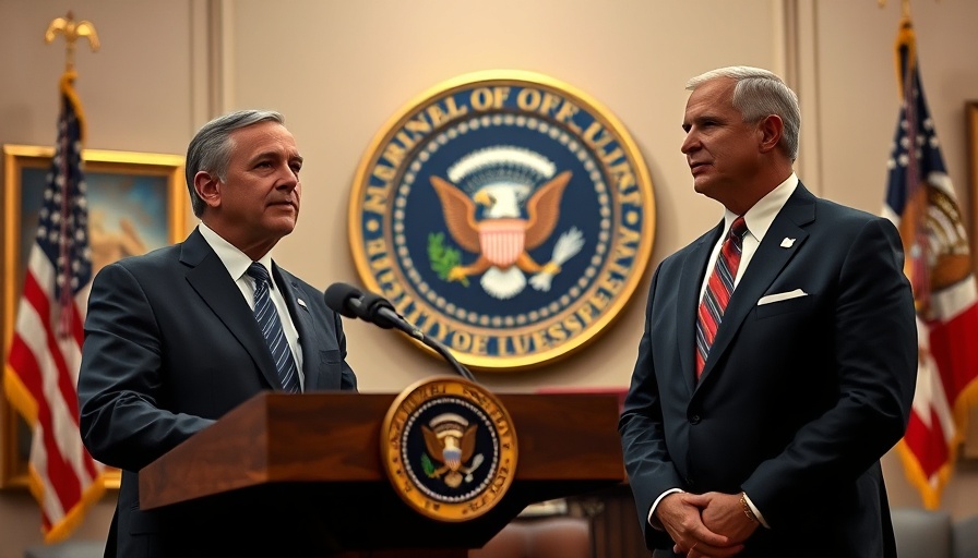 Politicians at a lectern discussing AI models training on copyrighted material.