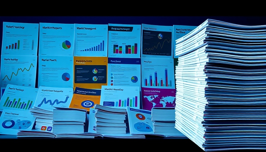 Variety of market research reports on display in a digital format.