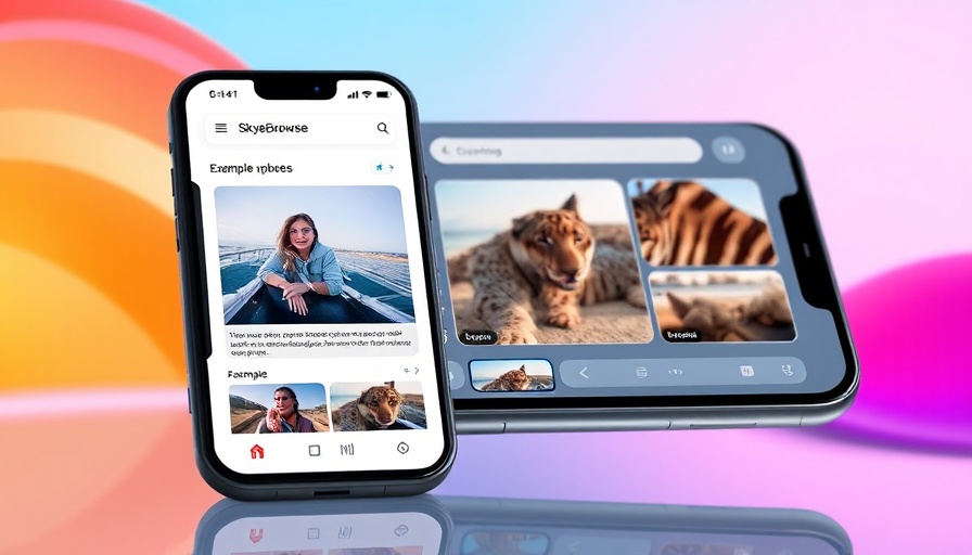 SkyeBrowse AI interface showing upload and example options.