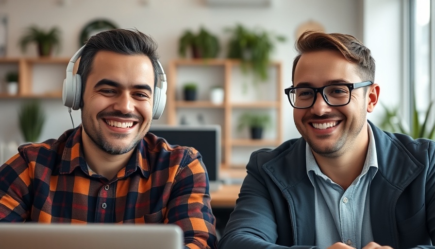 Agentic AI discussion with two smiling men in online talk.