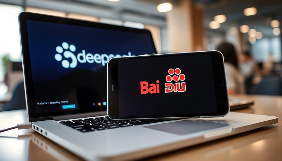 Baidu and deepseek logos illustrating AI competitive landscape.