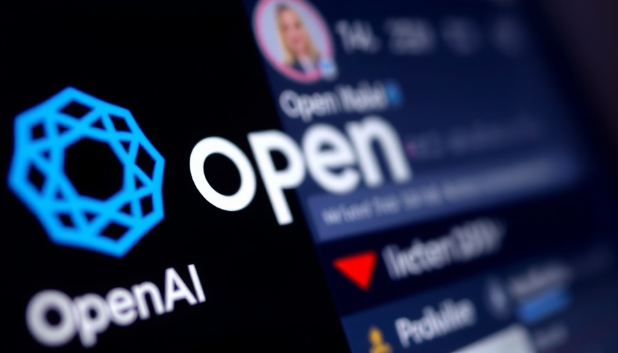 OpenAI logo and social media profile interface in focus.