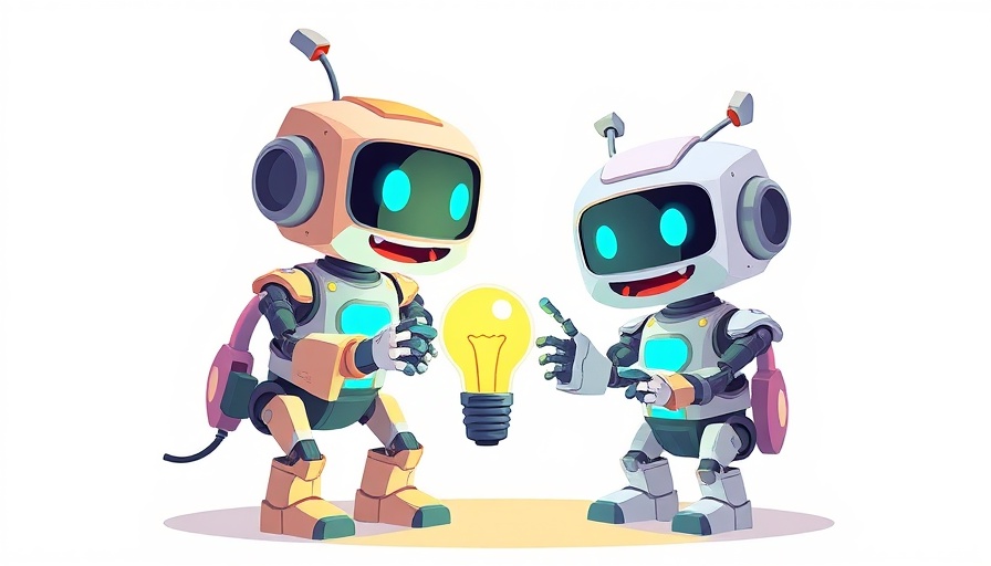 Playful AI robots demonstrating teamwork and innovation for agentic AI