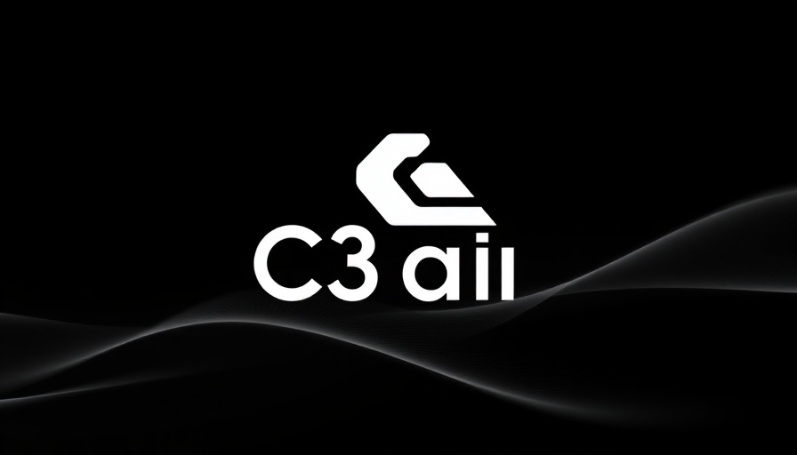 Agentic AI C3.ai logo on dark wavy background