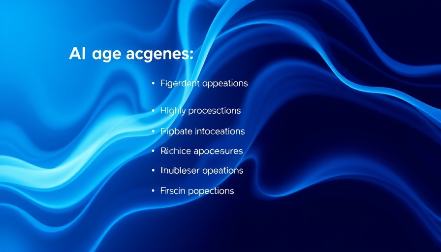 AI agents interface on blue abstract background.