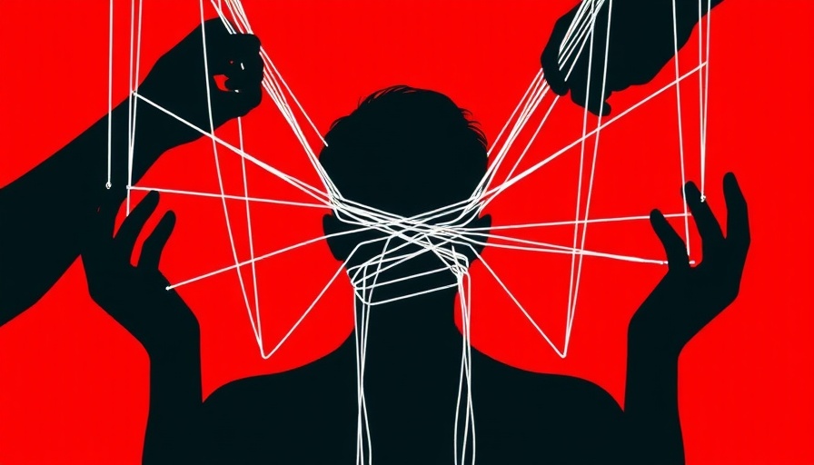 AI copyright enforcement concept with abstract silhouette and strings.