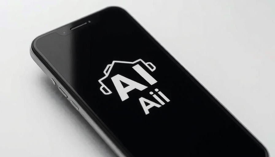 AI logo displayed on smartphone screen for AI video generation.