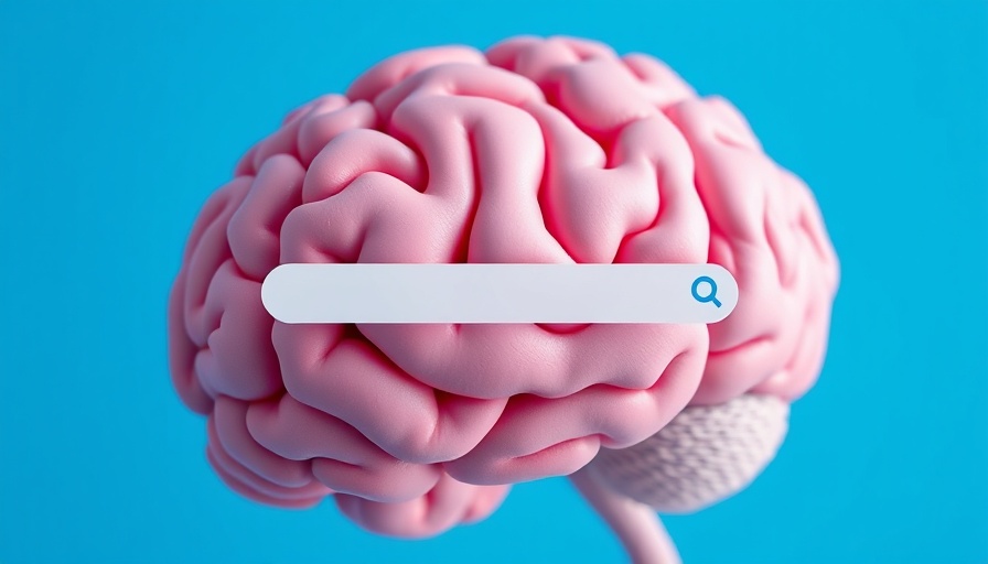 AI search referrals concept with brain and search bar.