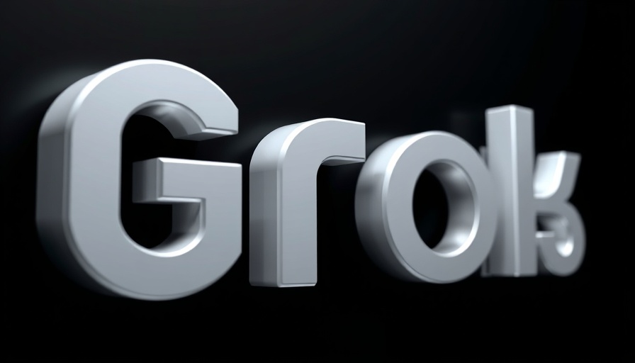 Sleek 3D Grok 3 AI Chatbot logo on black background
