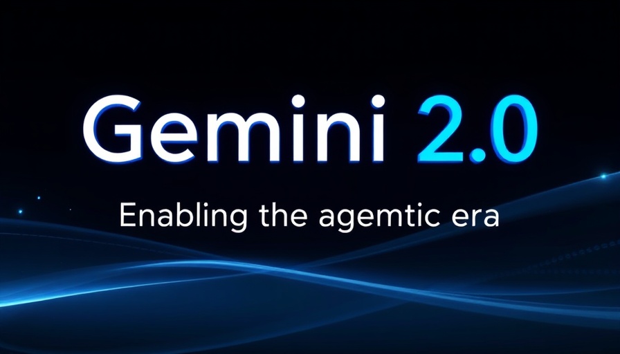 Gemini 2.0 text display on dark abstract background