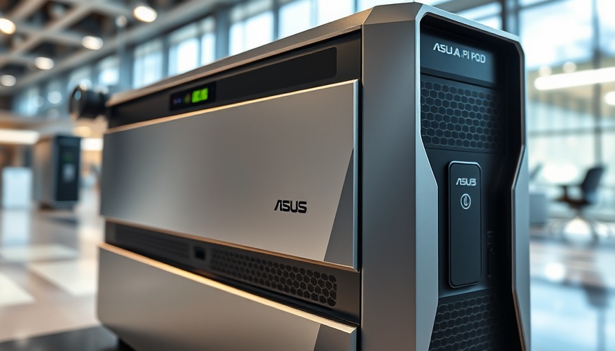 ASUS AI POD featuring NVIDIA GB300 NVL72 in a tech display.