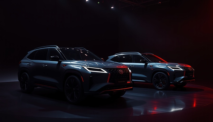 Nvidia AI chips GM partnership showcasing luxury SUV designs on stage.