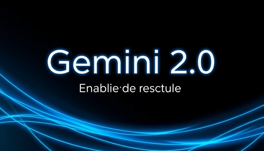 Futuristic technology design with text and glowing lines.