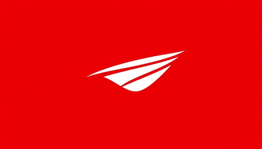 Minimalistic logo design on red background, inspired by Adobe.