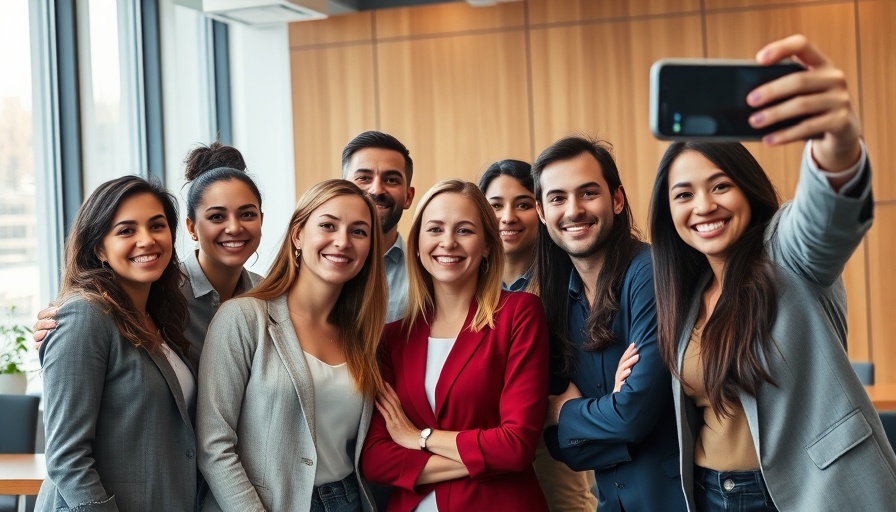Group of professionals smiling at Microsoft AI event.