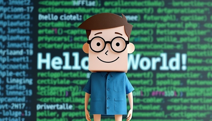 Cheerful paper figure with code, representing deep reasoning AI.