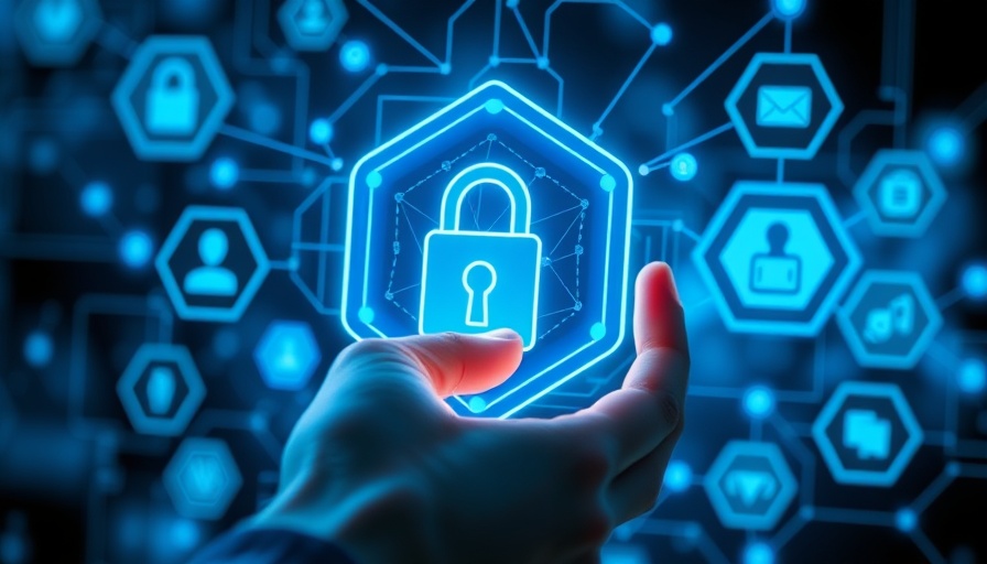 Agentic AI digital security concept with futuristic elements.