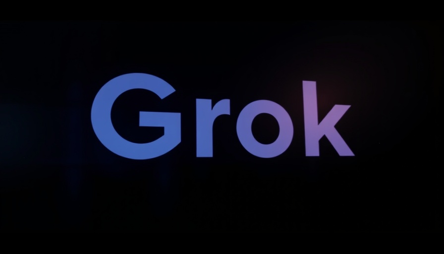 Futuristic 'Grok 3' interface with ambient glow