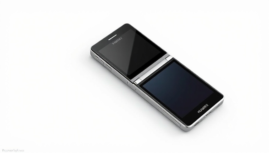 Huawei Pura X flip phone with dual screen display