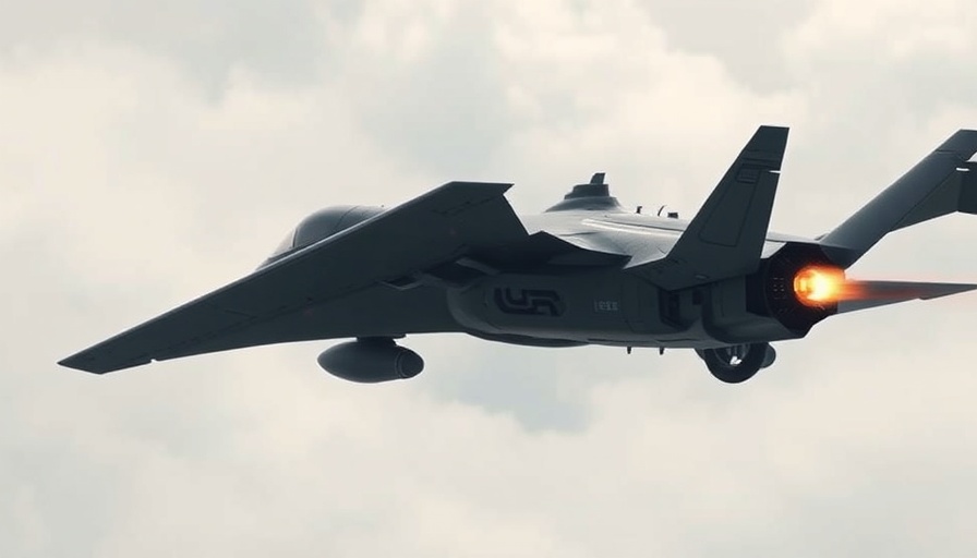 Stealthy drone in misty sky firing missile, agentic AI.