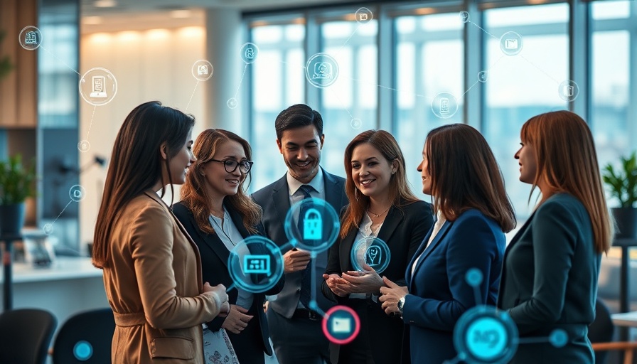 AI in Modern Enterprises discussion with digital overlay