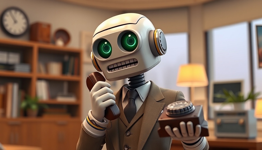 Retro robot in office setting, highlighting GPT-4o voice models in action.