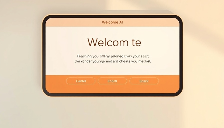 Modern AI interface with welcome message and options