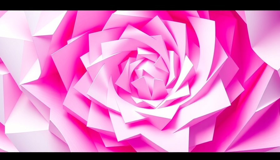 Abstract representation of AI development with pink and white swirling patterns.