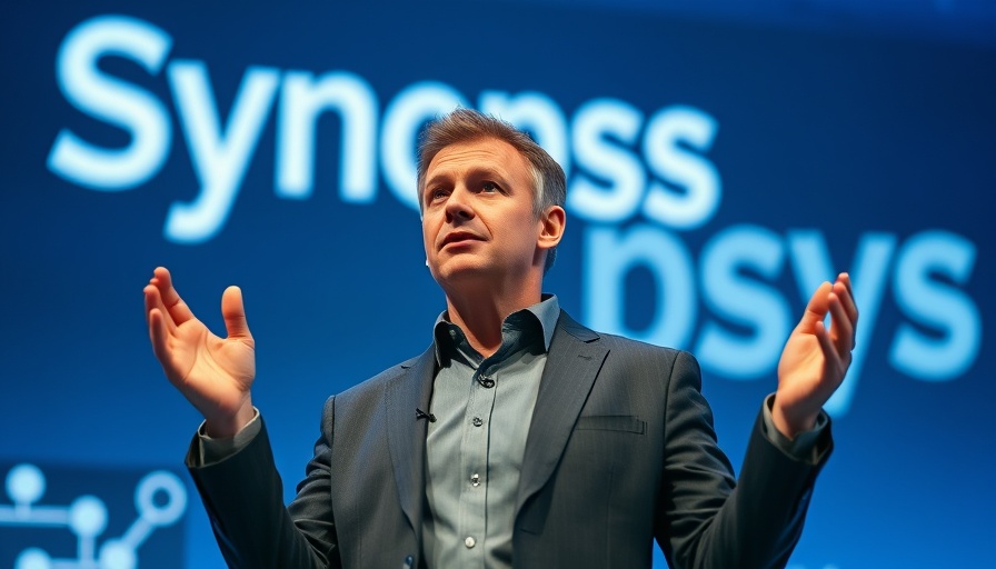 Agentic AI presentation with speaker at Synopsys conference.