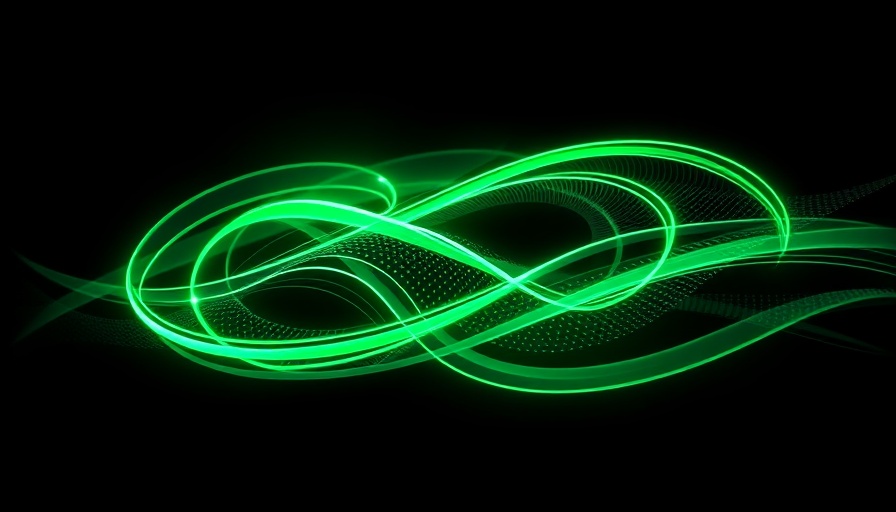 Futuristic AI game testing platform logo with green waves.