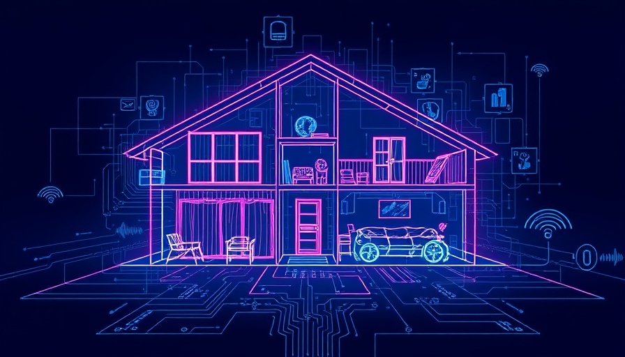 AI sensor market growth illustrated in futuristic digital home security system.