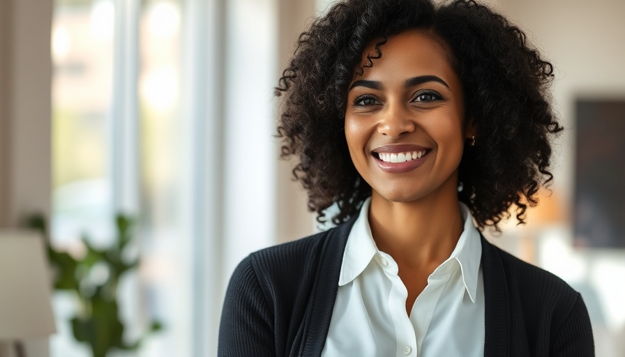 Smiling woman in professional attire indoors, AI vulnerabilities in cloud environments.