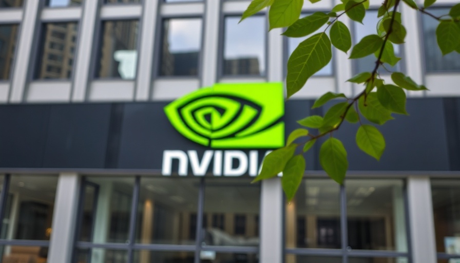 Boston Quantum Lab AI-Hybrid Computing: Nvidia logo on modern building facade.
