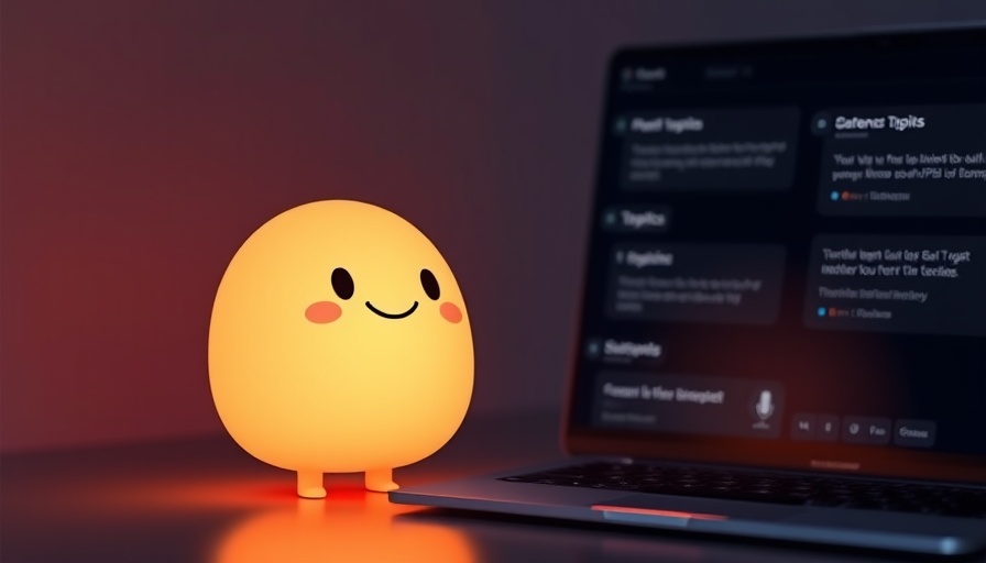 Animated blob character in Microsoft Copilot interface, friendly glowing.