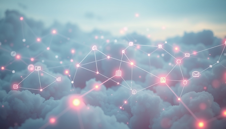 Agentic AI concept with digital cloud network.