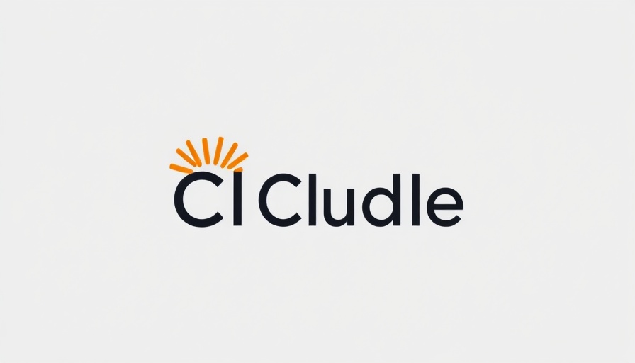 Minimalist 'Claude' AI logo with orange starburst on light grey.