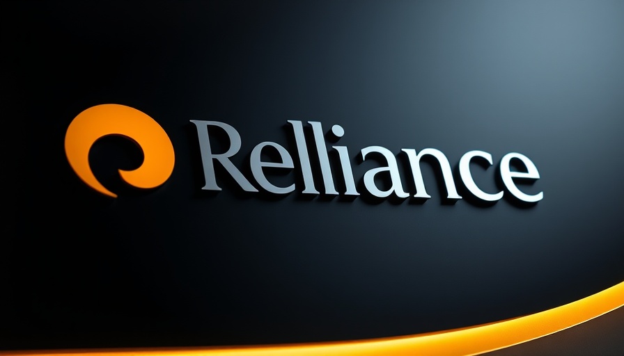 Reliance Industries logo on black background, AI partnerships in India